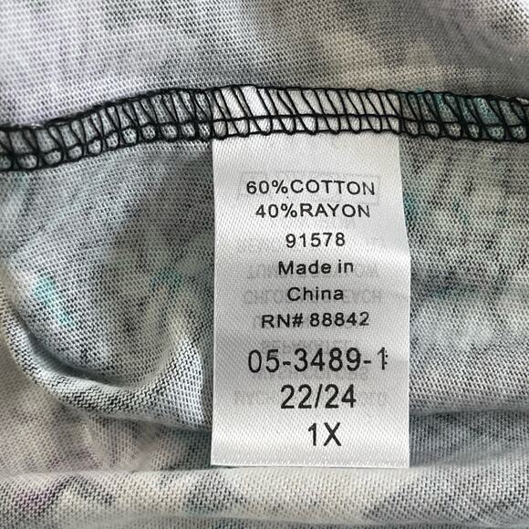 Ellos Black Plus Size Smocked Bodice Floral Stretchy Tank Knee Length Dress 1X - Picture 5 of 10